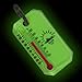Sun Company LumaZip - Glow-in-The-Dark Zipper Pull Thermometer for Jacket, Parka, or Backpack | Mini Outdoor Keychain Thermometer with Windchill Chart on Back