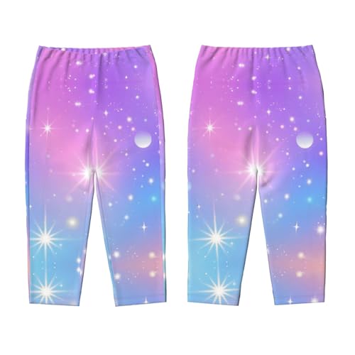 Pajama Pants Pajama Bottoms with Elastic Waistband Sleepwear Lounge PantsColorful Starry Sky3
