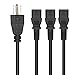 Computer Power Splitter Cord, NEMA 5-15P to 3X C13 - C13 Y-Cable, Power Cord Y Splitter Cable - Power 3 Monitors at Once (3ft/1m, 5-15P to 3XC13)