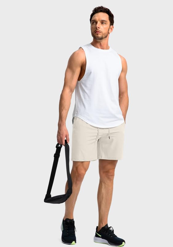 Image of Soothfeel Men's Running Shorts with Zipper Pockets 9 inch / 7 inch / 5 inch Quick Dry Eight Basketball Gym Workout Athletic Shorts