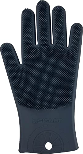 SIGNET(シグネット) 車・バイク用洗車ブラシ ホイール洗車 手ブラシ 両面シリコン洗車手袋 1枚入り 49057 黒