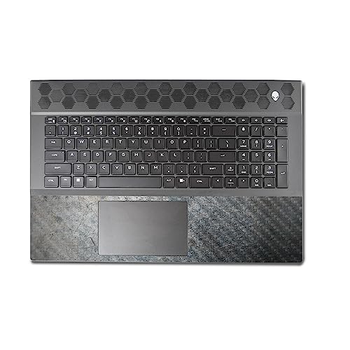 Image of MightySkins Carbon Fiber Skin Compatible with Alienware M18 R1 (2023) Full Wrap Kit - Shadow Concrete | Protective, Durable Textured Carbon Fiber Finish | Easy to Apply | Made in The USA