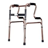 Rollator - Andador para silla de ruedas de aluminio, ligero, plegable, para ancianos, bastón antideslizante con hospital (marrón)
