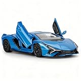 TGRCM-CZ Lamborghini Sián FKP37 Casting Car Modell, Zinklegierung Pull Back Fahrzeuge Spielzeugauto für Kleinkinder Kinder Jungen Mädchen Geschenk Blau