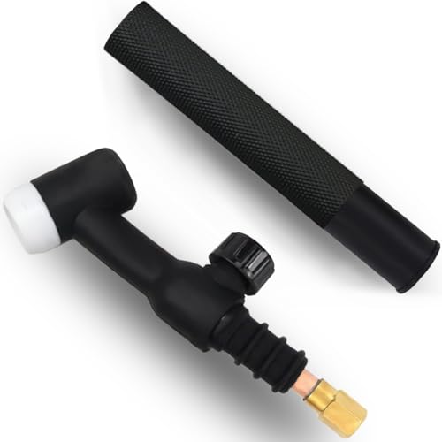 EATBALE WP-17FV for TIG Torch Welding Torch Head Body Hose/Valve Air Cooling 150 Amps Flexible-head with Gas Valve WP-17FV with Handle Torch Neck Torch Body Handle Torch Head Welding Gun