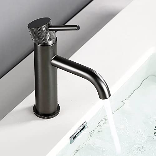 Robinets mélangeurs pour robinet de salle de bain gris en laiton