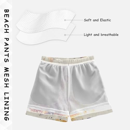 Boys Beach Board Shorts Lion Tiger Animal Graffiti Swim Trunk Teen Swimwear 8-16Y Multicolor4