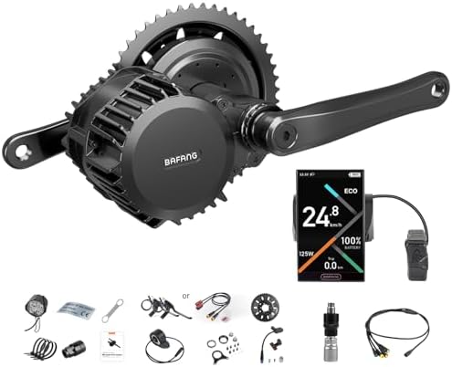 BAFANG 1000W Mid Drive Ebike Conversion Kit, BBS-HD/BBS03 CAN Upgraded 48V M615 Motor Kit with 46T Chainring&DPC010 LCD Display for 100mm MTB/Road/City/Trek Bikes