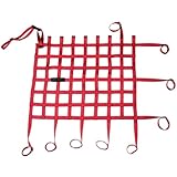 OOPDNEGAK Polyester-Hebenetze - Geländefahrzeug-Drift-Sicherheits-Antikollisionsschutznetz, Elastisches Frachtnetz Klein, Universelles Fensternetz Für Rennstrecken(Red)