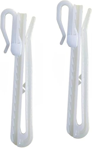 50 ganchos de cortina de plástico de profundidad ajustable para cortina de ventana, cortina de puerta y cortina de ducha (3.346 in) (30)