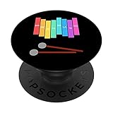 Musik-Xylophon, Vintage, Percussion, Regenbogenfarben PopSockets mit austauschbarem PopGrip