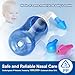 MAOEVER Neti Pot Sinus Rinse Bottle Nose Wash Cleaner Pressure Rinse Nasal Irrigation for Adult & Kid BPA Free 300 ML with 30 Nasal Wash Salt Packets and Sticker Thermometer(Blue)