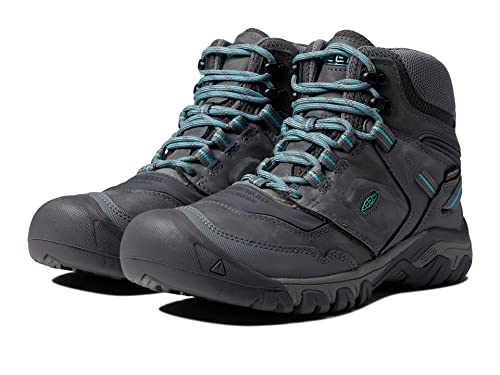 Botte de randonnée KEEN Ridge Flex Mid imperméable pour femme en marron