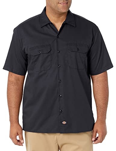 Dickies Herren Freizeithemd Work Shirt Short Sleeved, Schwarz (Black Bk),...