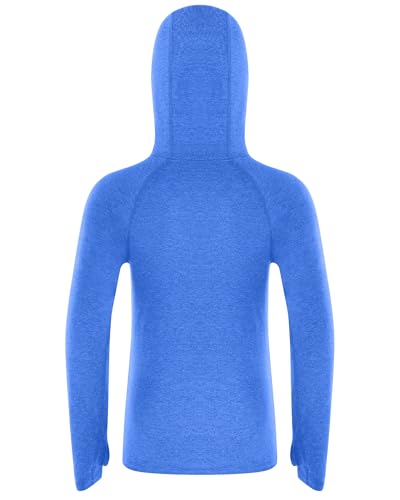 Image of Roadbox Boys Rash Guard UPF 50+ Sun Hoodie Kids Fishing Shirt Long Sleeve