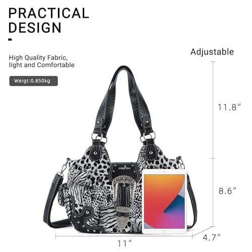 Image of Angel Kiss Hobo Bags for Women Vegan Leather Purses and Handbags Ladies Chic Shoulder Bags Crossbody Purses with Metal Studs