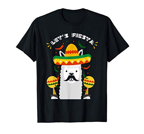 Let's Fiesta - Divertente Messico Llama Facciamo Festa Maglietta