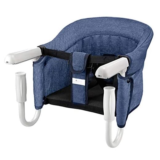 ANTEN Hook On Table Chair, Clip on Table High Chair for Babies and Toddlers, Removable Seat Cushion, Fast Hook On Table Without Leaving Scratches (Blue)