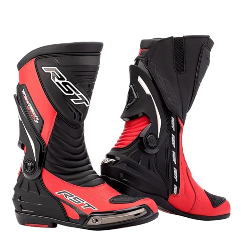 RST Men's Motorcycle Boot, Red Black, 8