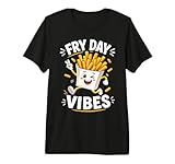 Fry-Day Vibes Funny French Fries Food Lover Premium Tri-Blend T-Shirt