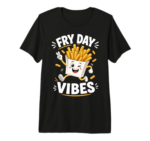 Fry-Day Vibes Funny French Fries Food Lover Premium Tri-Blend T-Shirt
