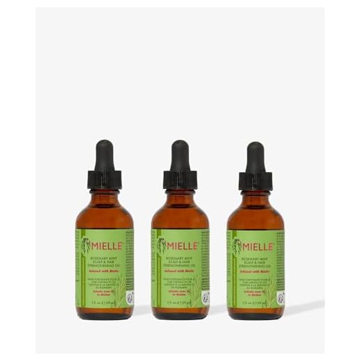 Mielle Trío de aceite de crecimiento de romero y menta (juego de 3)