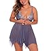Amazon Outlet Store Women's Exotic Lingerie Sets Underwear Lace Mesh Sleepwear Fashion Solid V-Neck Lingerie Set Sexy Loose Bra Sets Lingerie Sets for Women