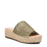 Suela antideslizante XTI 44844, Sandalias Planas Mujer, Verde, 37 EU