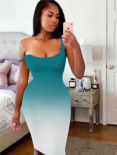 Image of Nimsruc Women Casual Sexy Tank Top Bodycon Dress Summer Pencil Sleeveless Basic Midi Club Dresses