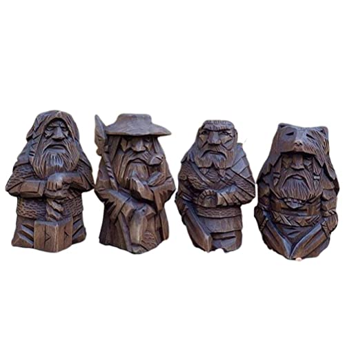 Qcwwy Statue Nordique D'Odin, Statue Viking D'Odin de Dark Ages, Figurines de la Mythologie Viking Nordique, Ornements Païens Nordiques, Ornements Artisanaux...