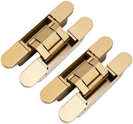 Acici Invisible Hinge Concealed Hidden 180 Degree Swing Hinge Zinc Alloy 3 Way Adjustable Butt Hinge UP to 88 Pound 5.9 * 2.4 * 0.9 Inch (2 Piece)
