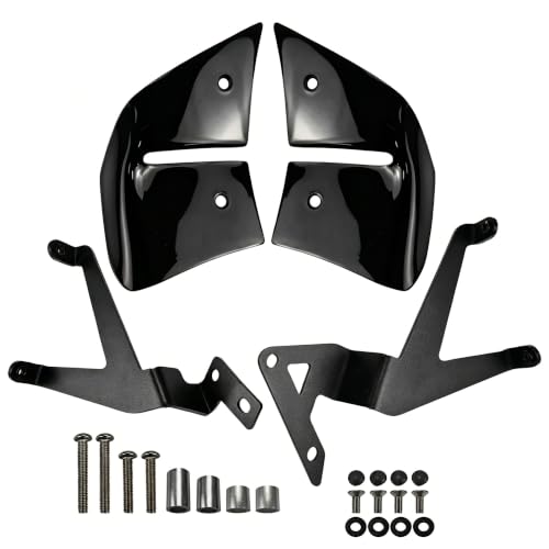 Spoiler MT07 2025 2026 déflecteur d'aile moto ABS noir brillant