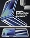 Cresee Case for Samsung Galaxy Z Flip 7 (2025) Phone Case with Crystal Clear Hard Back + Soft TPU Bumper Shockproof Cover for Galaxy Z Flip7 - Transparent