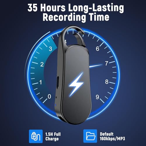 Image of 64GB Voice Recorder Professional & Portable, Tonnlog New Upgraded Noise Reduction HiFi Pure Sound Quality, 1536Kbps Activated Voice Recorder for Your Lectures Meetings Classes