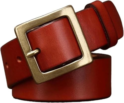 Sress Belts Delicate Belt Full Grain Solid Cow Leather Belts, Comfort Genuine Leather Belt Casual Belts