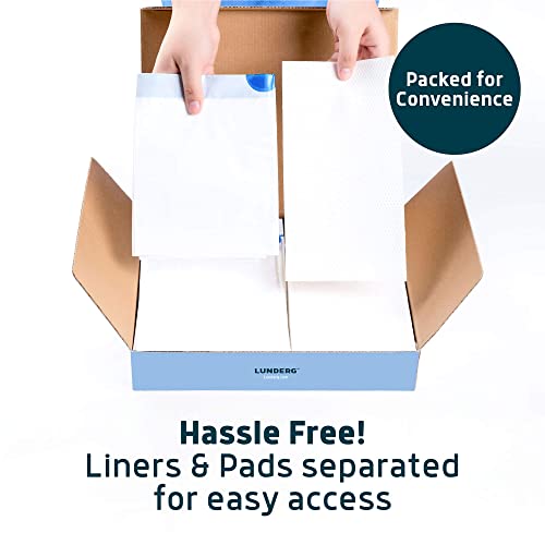Lunderg Toilet Bowl Liners With Super Absorbent Pads - Value Pack 20 Count Universal Fit - Disposable Toilet Bags To Convert Any Home, Boat Or Camping Toilet In A Dry Toilet - Make Life So Much Easier #TOP5