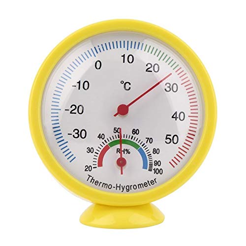 ArgoBar Mini Yellow Practical Indoor Outdoor Mechanical Thermometer Hygrometer Termometro Temperature Humidity Meter Weather Monitor