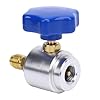 Acouto R134A Can Tap Valve R134A Refrigerant Opening Dispenser Adapter Self Sealing Metal with 1/4 & 1/2 Inch AC Charging Hose for Automotive Refrigerators HVAC #1