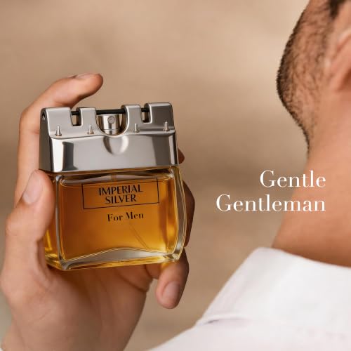 Image of AFLUXE Imperial Sliver Eau de Parfum for Men, Spicy Woody Oud Cologne with Citrus, Pink Pepper & Incense Notes, Long Lasting Masculine Fragrance, 3.4 Fl Oz (100ml)