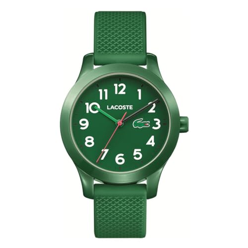 Lacoste Analog Quarzuhr für Kinder Kollektion LACOSTE.12.12 Kids mit Grünes Silikonarmband - 2030001