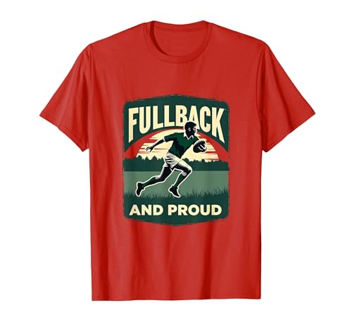 Fullback & Proud Rugby T-Shirt Men Red Large