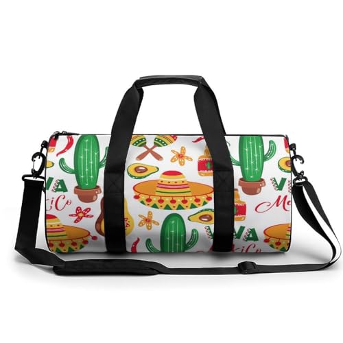 Sac de sport gym guitare cactus duffel bag de voyage de dimensions 45x23x23cm