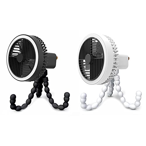 Ventilador con trípode flexible y batería recargable para fijar en cochecito 6