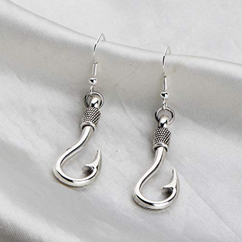 CHOORO Fish Hook Earrings Fishing Hook Pendant Jewelry Fishing Girlfriend Gift for Girlfriend Jewelry Gifts Womens Earrings Fish Hook for Her4