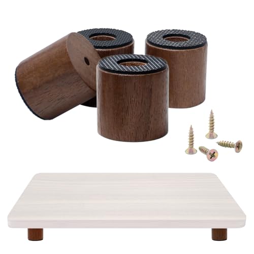 Patas para tabla de cortar, madera nogal, antideslizantes miniatura 1