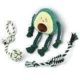 Toozey Puppy Toys Small Dogs, 3-Pack Cute Puppy Squeak Toys with Cotton Ropes, Durable Puppy...