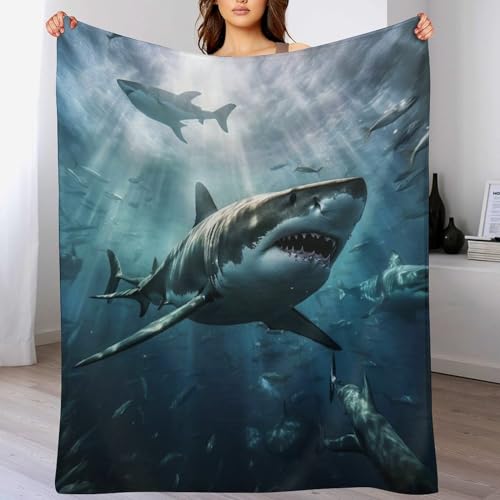 Manta de tiburón para sofá de 140x180 cm suave y cálida 2