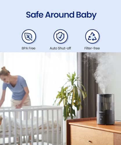 2.0L Cool Mist Ultrasonic Humidifier Quiet