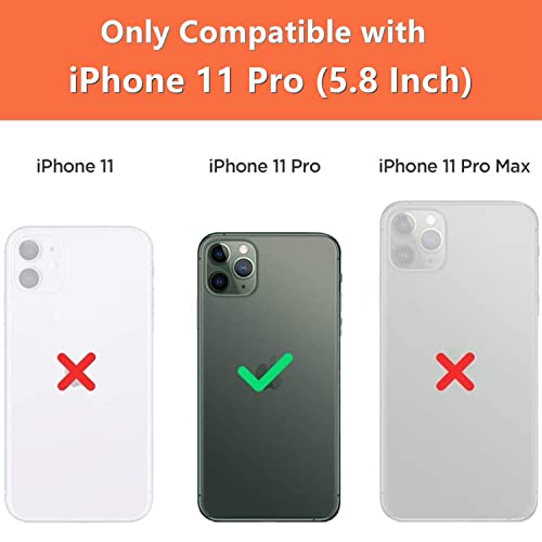 iCoverCase for iPhone 11 Pro Phone Case with Card Holder, iPhone 11 Pro Wallet Case for Women Men [RFID Blocking] PU Leather Protective Case for iPhone 11 Pro 5.8 Inch (Beige)