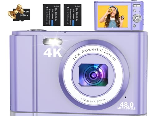 Cámara digital compacta 48MP 4K con pantalla LCD 2.8" miniatura 1